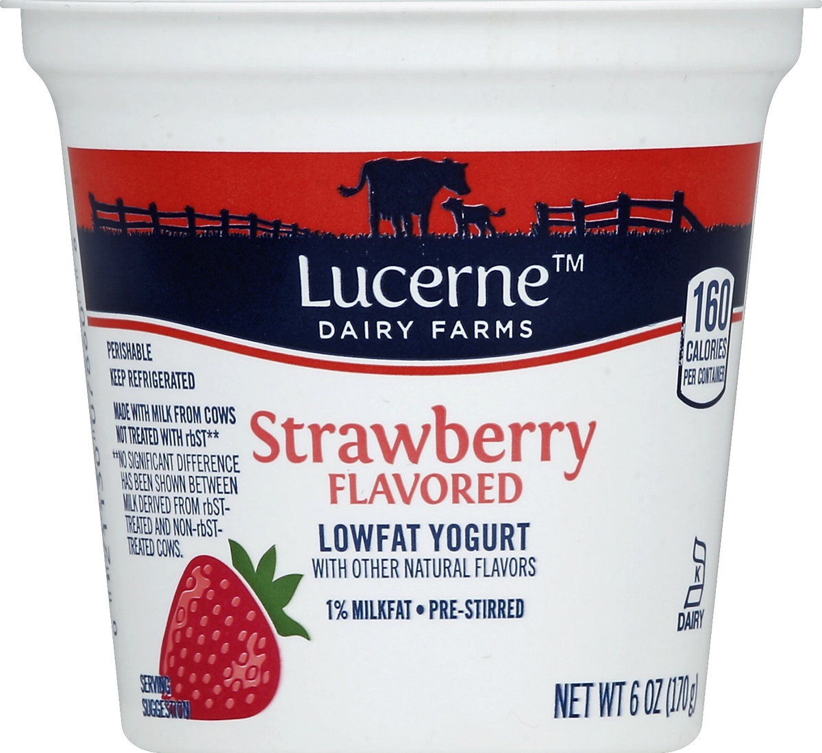 slide 2 of 3, Lucerne Dairy Farms Yogurt Lowfat Strawberry Flavored, 