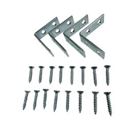 RELIABILT 1.5-in x 0.5-in x 1.5-in 1.8 -Gauge Zinc-plated Steel Corner brace 4 -Pack