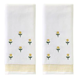 Skl Home Staggered Blossoms Emb Hand-Wht