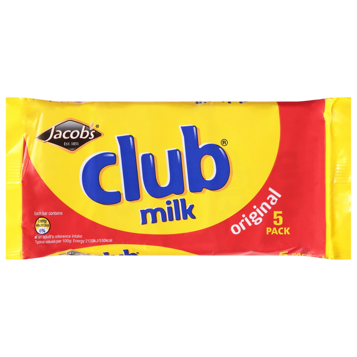 slide 1 of 14, Jacob's Original Club Milk 5 Pack, 5pck