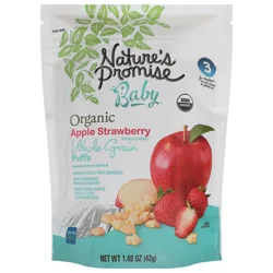 Nature's Promise Organic Baby Stage 3 Apple Strawberry Whole Grain Puffs