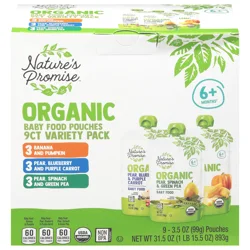 Nature's Promise Organic 2 Baby Food Variety Pack - 9 ct