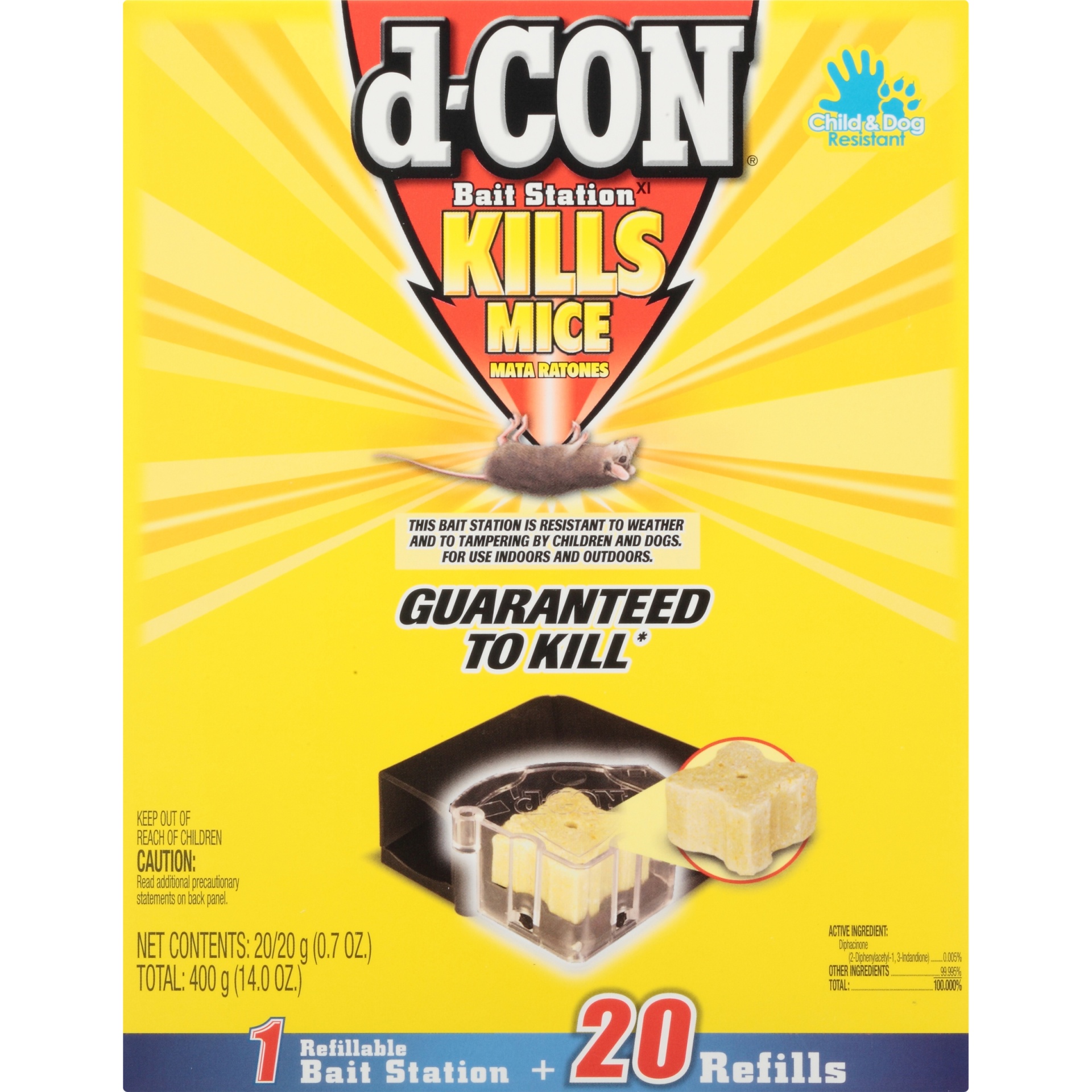 slide 1 of 1, d-Con Refillable Bait Station Mouse Trap Kit 20 ct Box, 12 ct