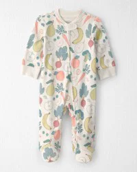 Littleplanet Baby Organic Cotton Sleep & Play Pajama - Veggie Fruit NB