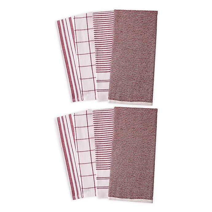 slide 1 of 2, Artisanal Kitchen Supply Dual Purpose Kitchen Towels - Red, 8 ct