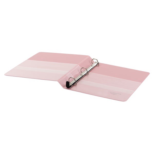 slide 2 of 5, Office Depot Heavy-Duty View 3-Ring Binder, 1'' D-Rings, 49% Recycled, Pink, 1 ct