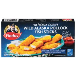 Findus Crunchy Premium Wild Alaska Pollock Fish Sticks 10 ea