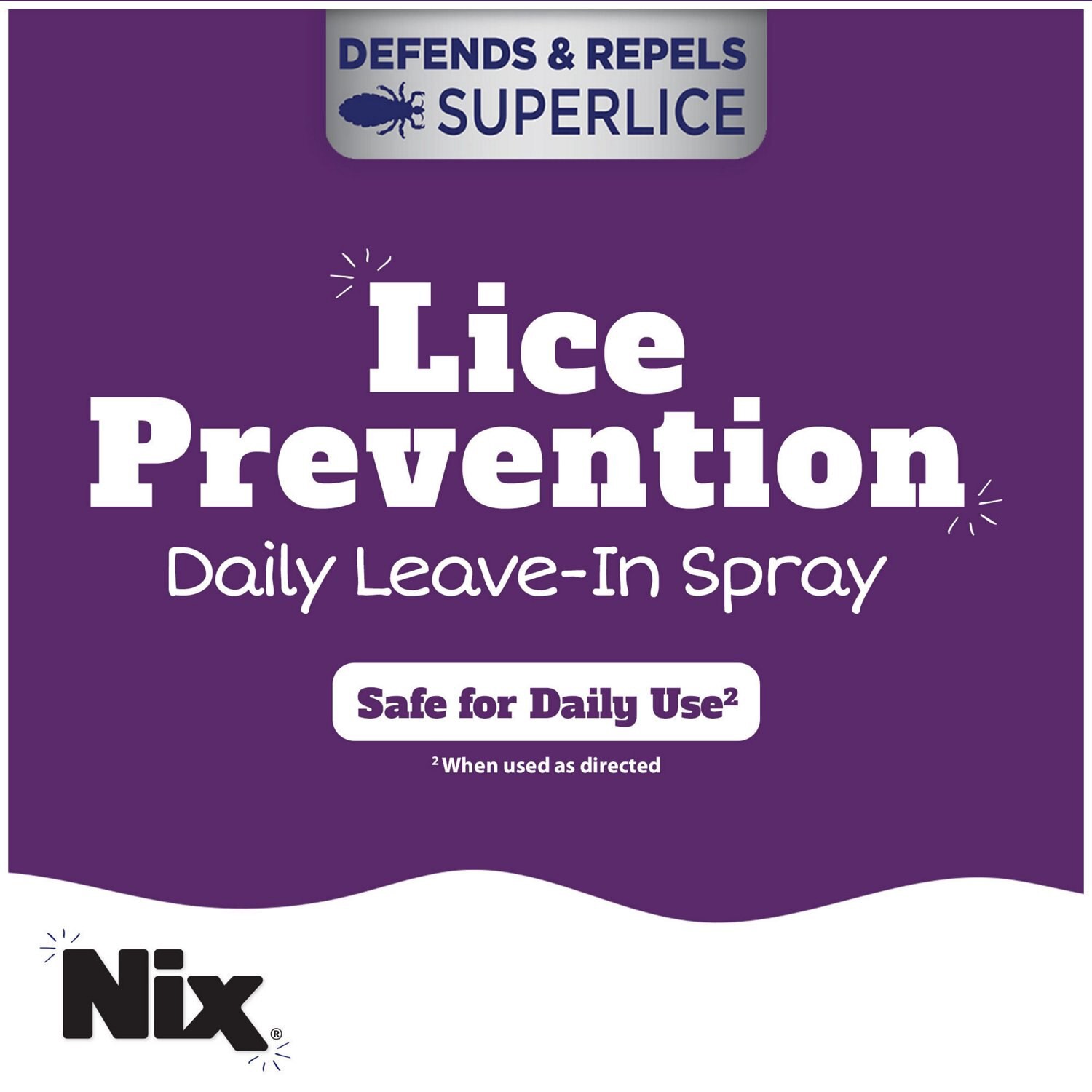 slide 7 of 7, Nix Lice Prevention Spray for Kids, A Daily Leave-In Spray to Repel Superlice, 6.0 fl oz, 6 oz