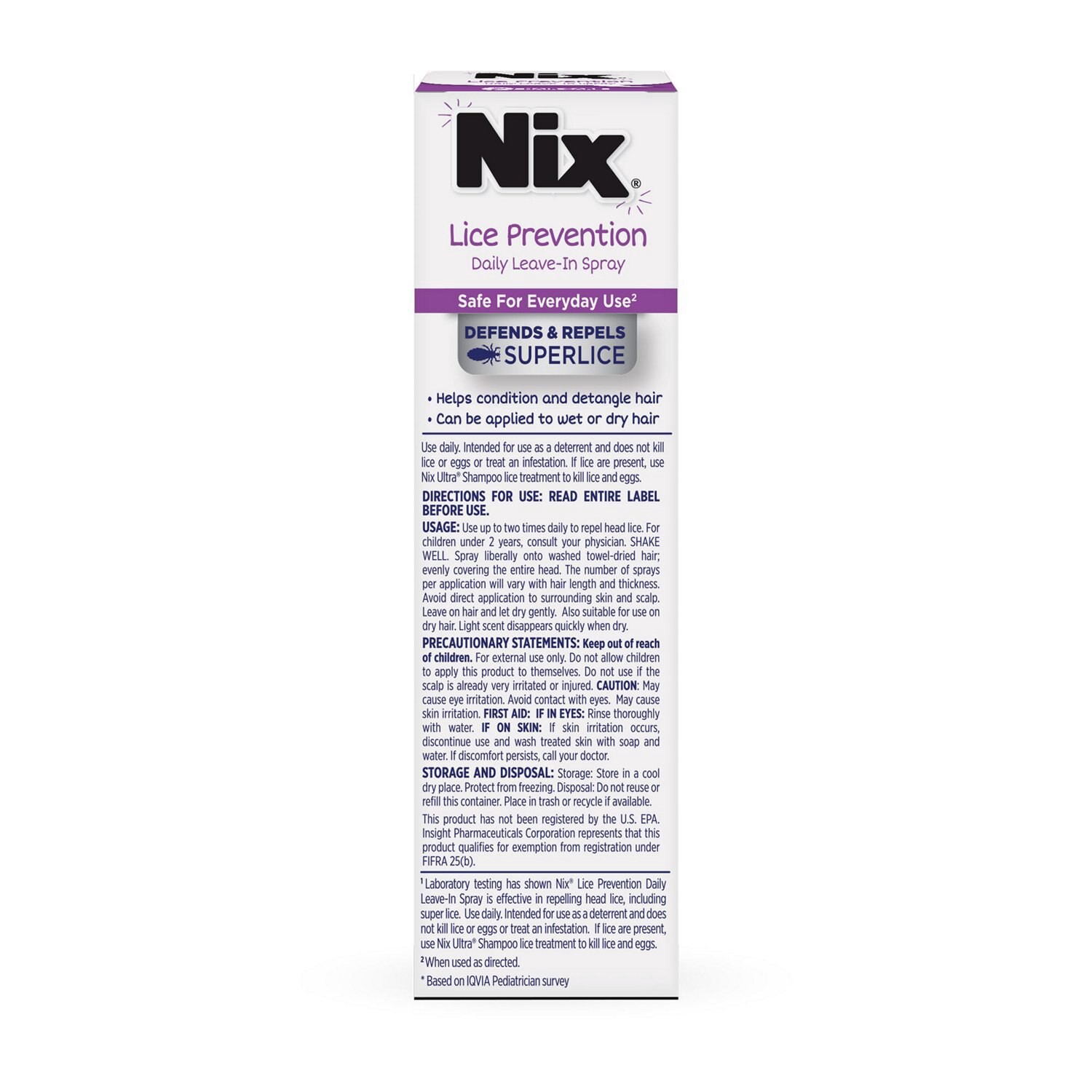 slide 2 of 7, Nix Lice Prevention Spray for Kids, A Daily Leave-In Spray to Repel Superlice, 6.0 fl oz, 6 oz