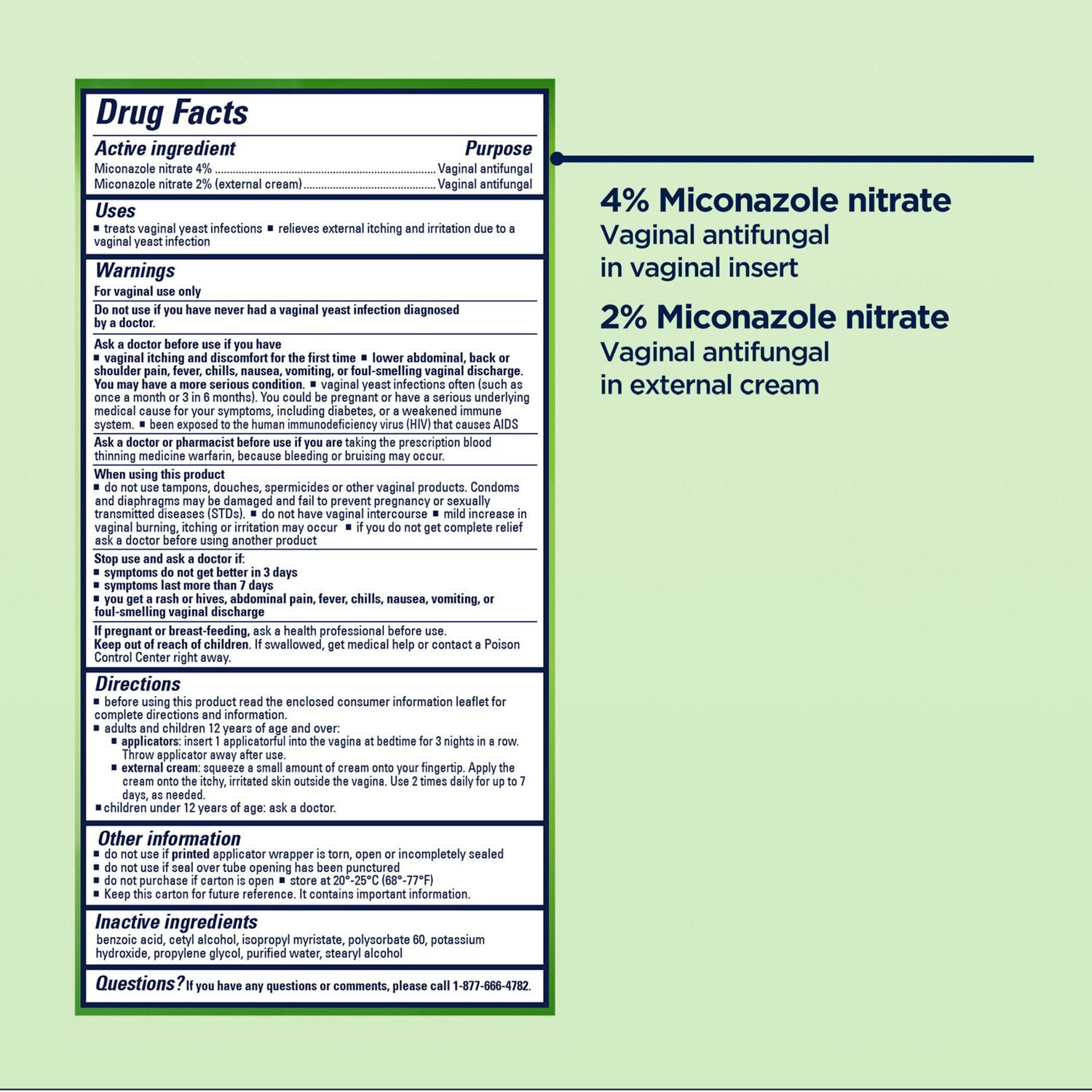 slide 3 of 7, Monistat 3 3-Day Treatment Prefilled Cream Applicator Vaginal Antifungal Combination Pack 1 ea, 1 ct