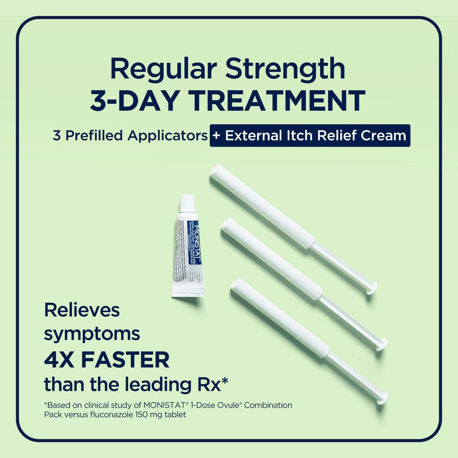 slide 2 of 7, Monistat 3 3-Day Treatment Prefilled Cream Applicator Vaginal Antifungal Combination Pack 1 ea, 1 ct