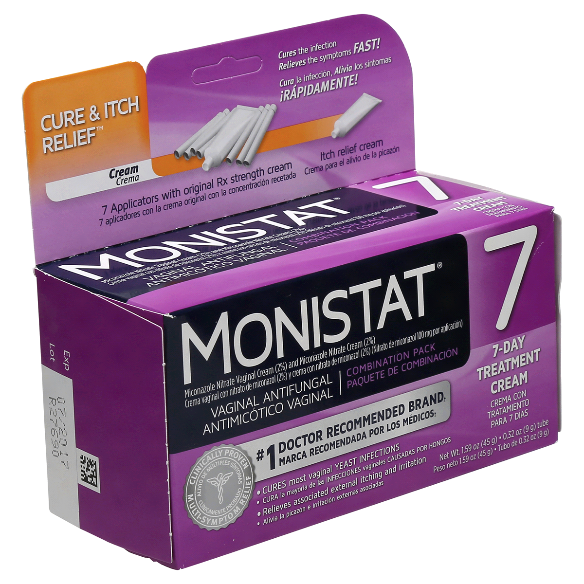 slide 2 of 5, Monistat 7Day Vaginal Antifungal Combination Pack, 1 ct