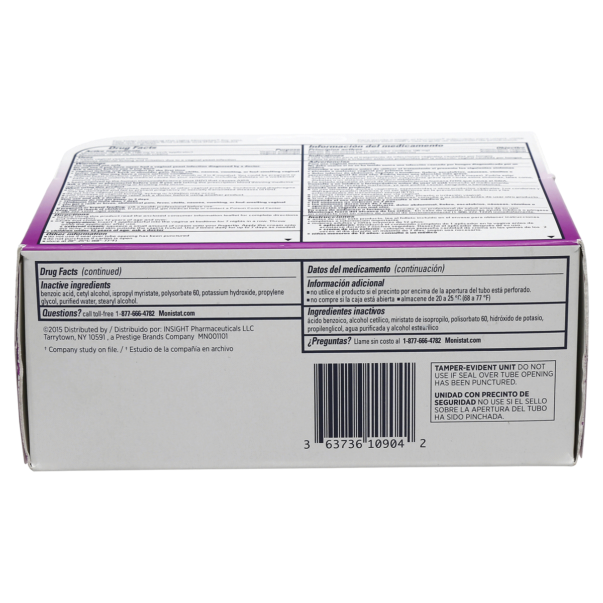 slide 4 of 5, Monistat 7Day Vaginal Antifungal Combination Pack, 1 ct