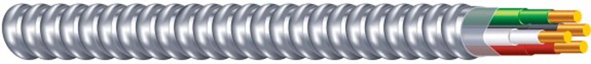 slide 2 of 2, Southwire Armorlite 25-ft 12 / 3 Solid Aluminum MC (Metal Clad) Cable, 1 ct