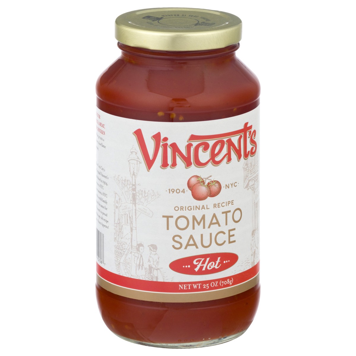 slide 5 of 13, Vincent's Hot Tomato Sauce 25 oz, 25 oz