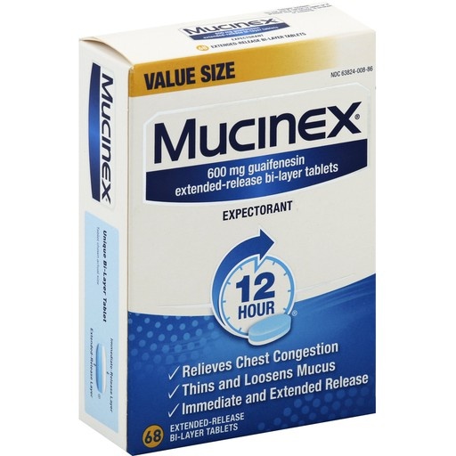 Mucinex Expectorant 12 Hour Extended Release Bi Layer Tablets Value Size 68 Ct Shipt