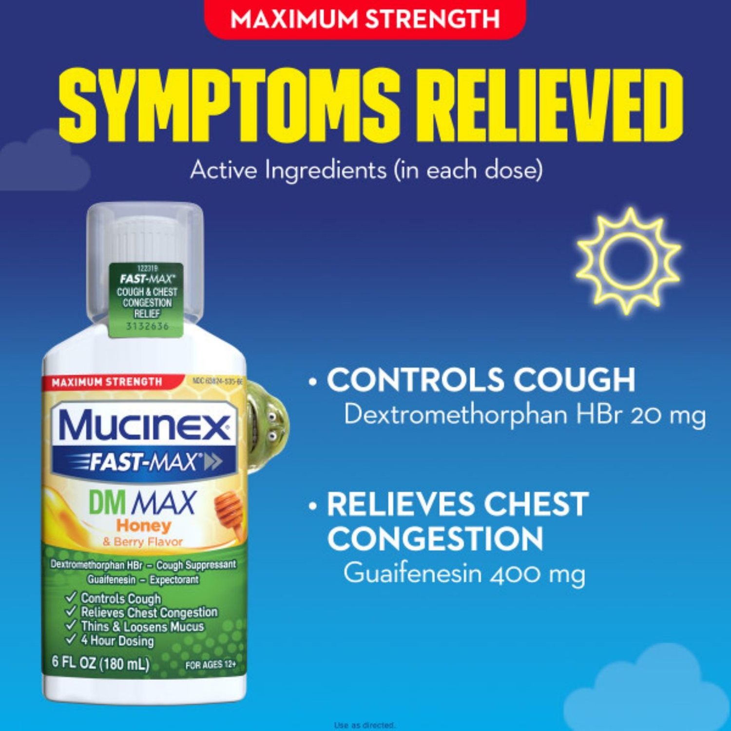 slide 3 of 5, Mucinex DM Fast Max Liquid Severe Congestion Cough Cold and Flu Medicine Day and Night Combo Pack - 2x6 oz, 6 oz