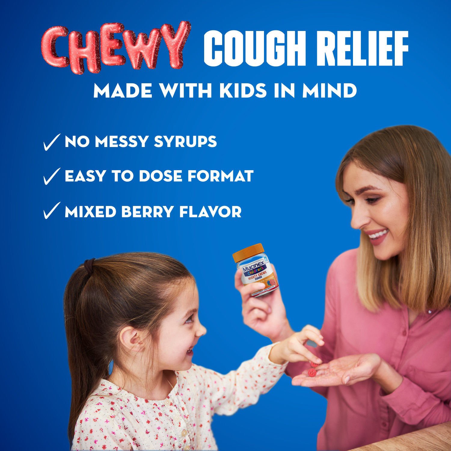 slide 4 of 11, Mucinex Children's Daytime Cough Relief Chews, Mixed Berry, 16 ct