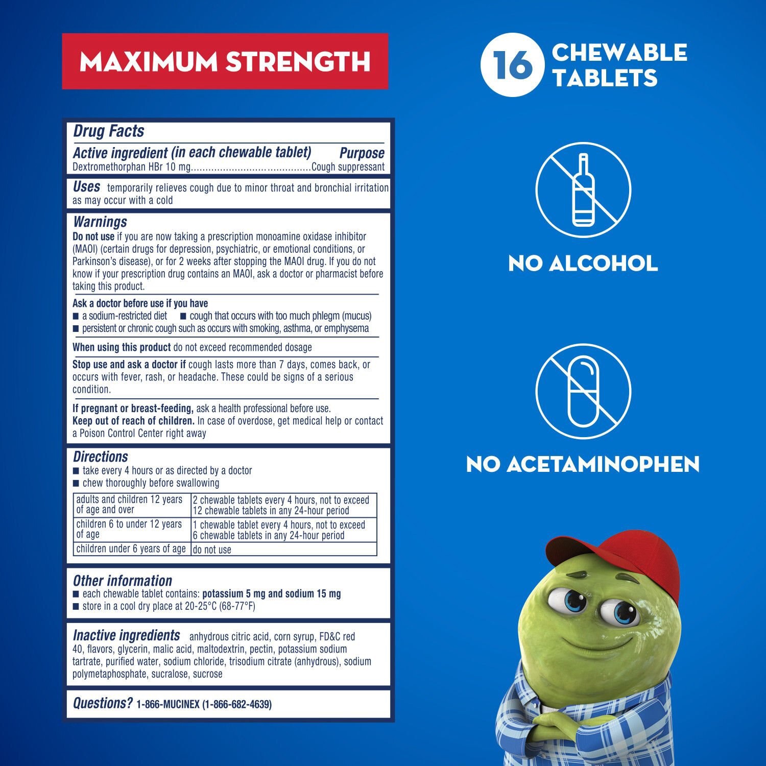 slide 7 of 11, Mucinex Children's Daytime Cough Relief Chews, Mixed Berry, 16 ct