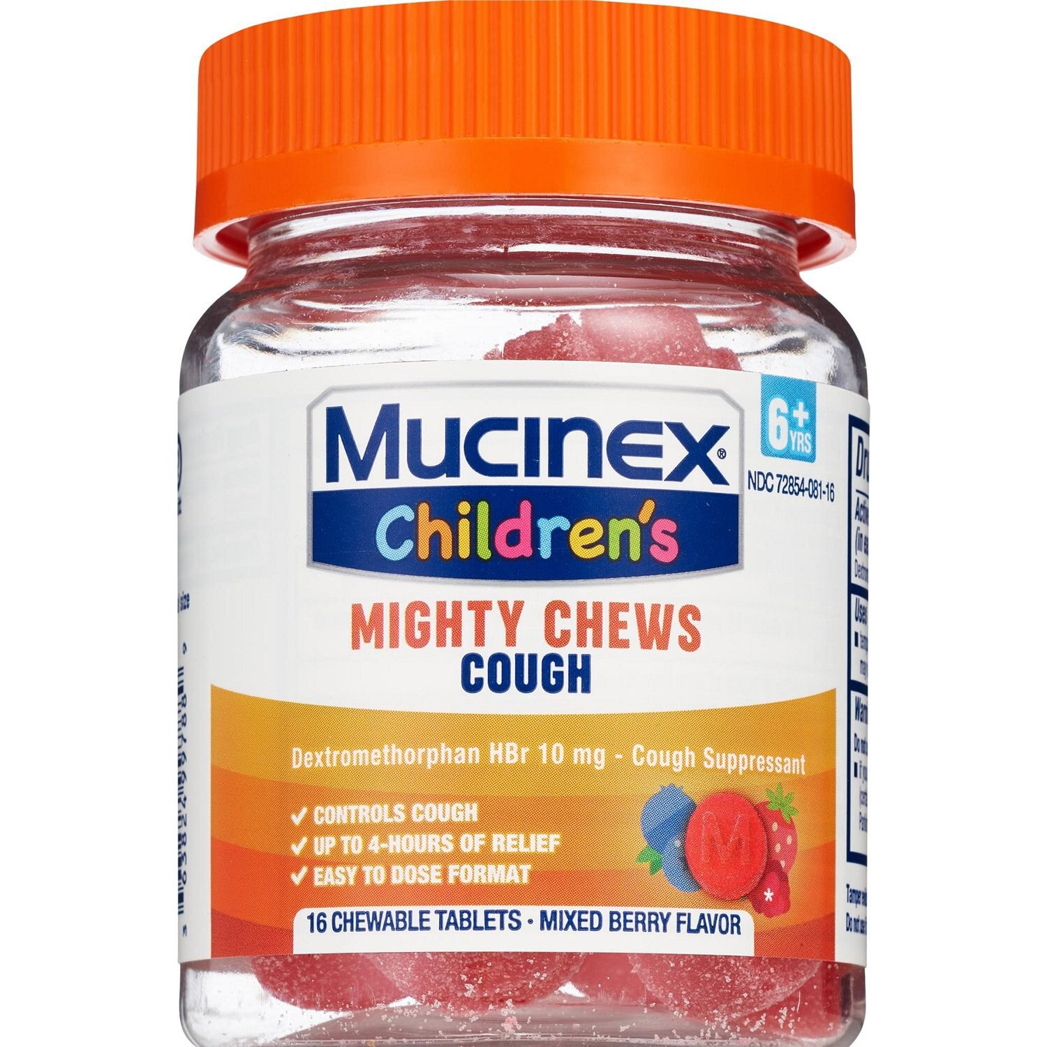 slide 11 of 11, Mucinex Children's Cough Relief Chews Combo Mixed Berry, 32 ct