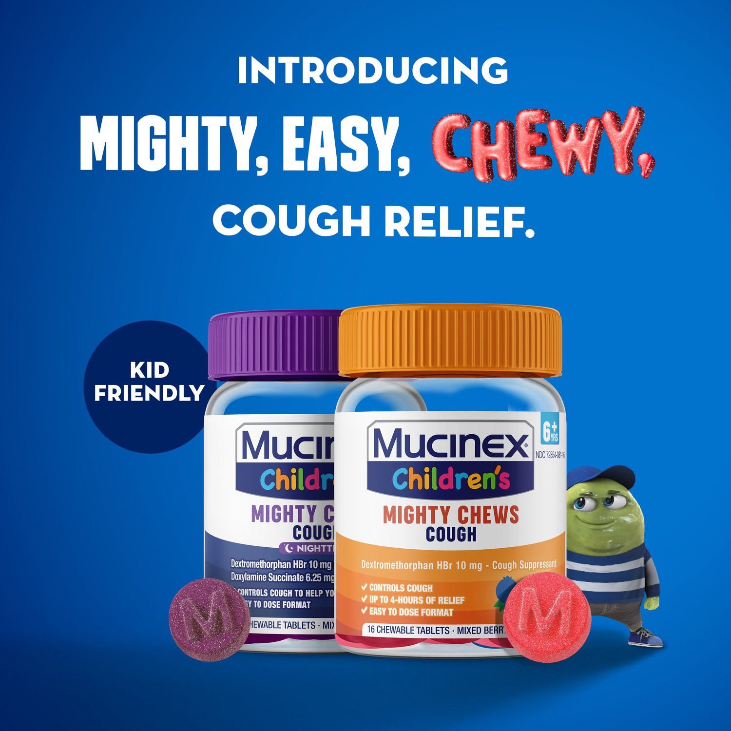 slide 6 of 11, Mucinex Children's Cough Relief Chews Combo Mixed Berry, 32 ct