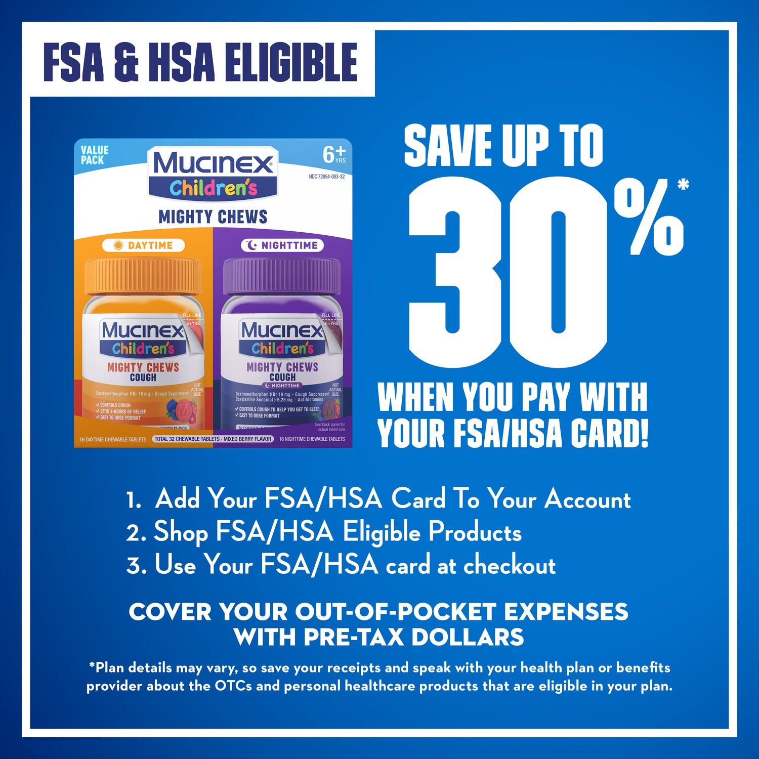 slide 4 of 11, Mucinex Children's Cough Relief Chews Combo Mixed Berry, 32 ct