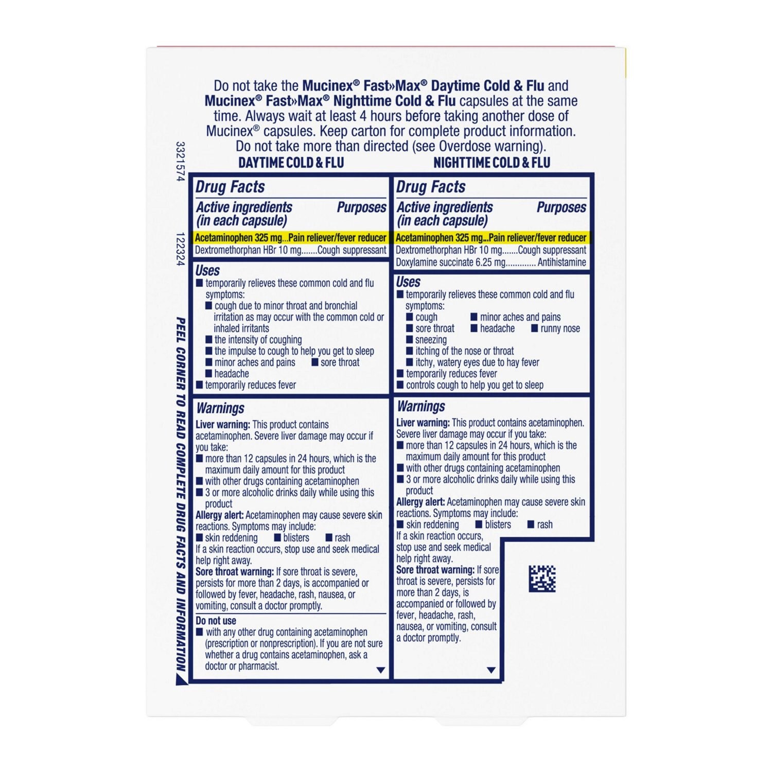 slide 12 of 12, Mucinex Fast Max Maximum Strength Day Time/Night Time Cold & Flu 24 Liquid Gels, 24 ct