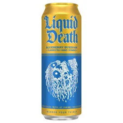 Liquid Death, Blueberry Buzzsaw Iced Tea, Blueberry Flavored Black Tea