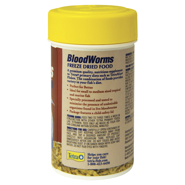 slide 15 of 17, Tetra Bloodworms Freeae Dried Fish Food,., 0.25 oz