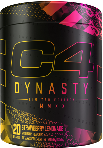 slide 1 of 4, Cellucor, C4 Dynasty, Pre Workout, Strawberry Lemonade, Unrivaled Energy Pumps, Endurance - 28.90 g, 28.90 g