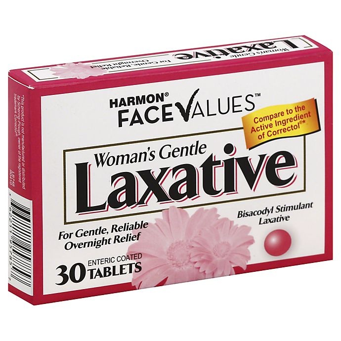 slide 1 of 1, Harmon Face Values Women's Gentle Laxative Tablets, 30 ct