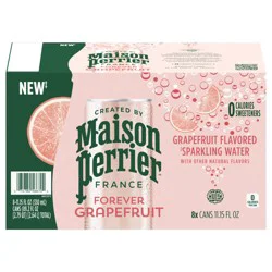 Maison Perrier Forever Grapefruit Flavored Sparkling Water, 11.15 FL OZ Cans, 8 Count 330 ml