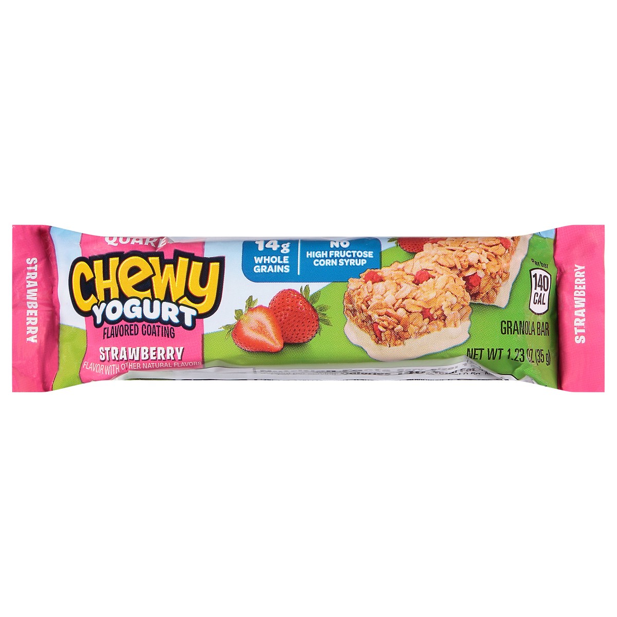 slide 1 of 13, Quaker Chewy Yogurt Strawberry Granola Bar 1.23 oz, 1.23 oz