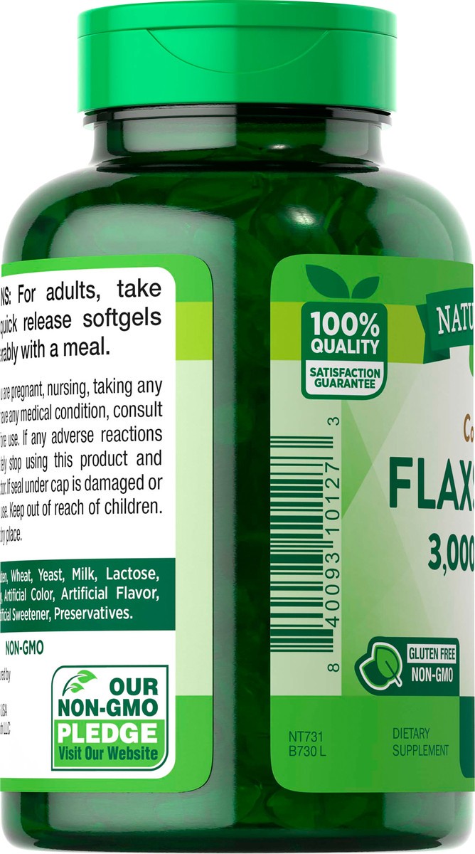 slide 3 of 5, Nature's Truth Flaxseed Oil, Cold Pressed, Quick Release Softgels, 90 ct