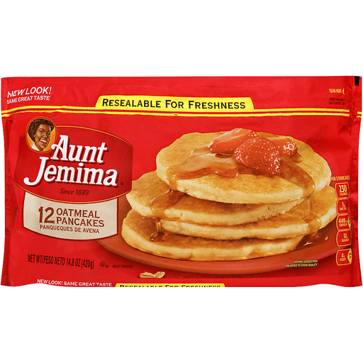 slide 1 of 1, Aunt Jemima Oatmeal Pancakes, 14.8 oz