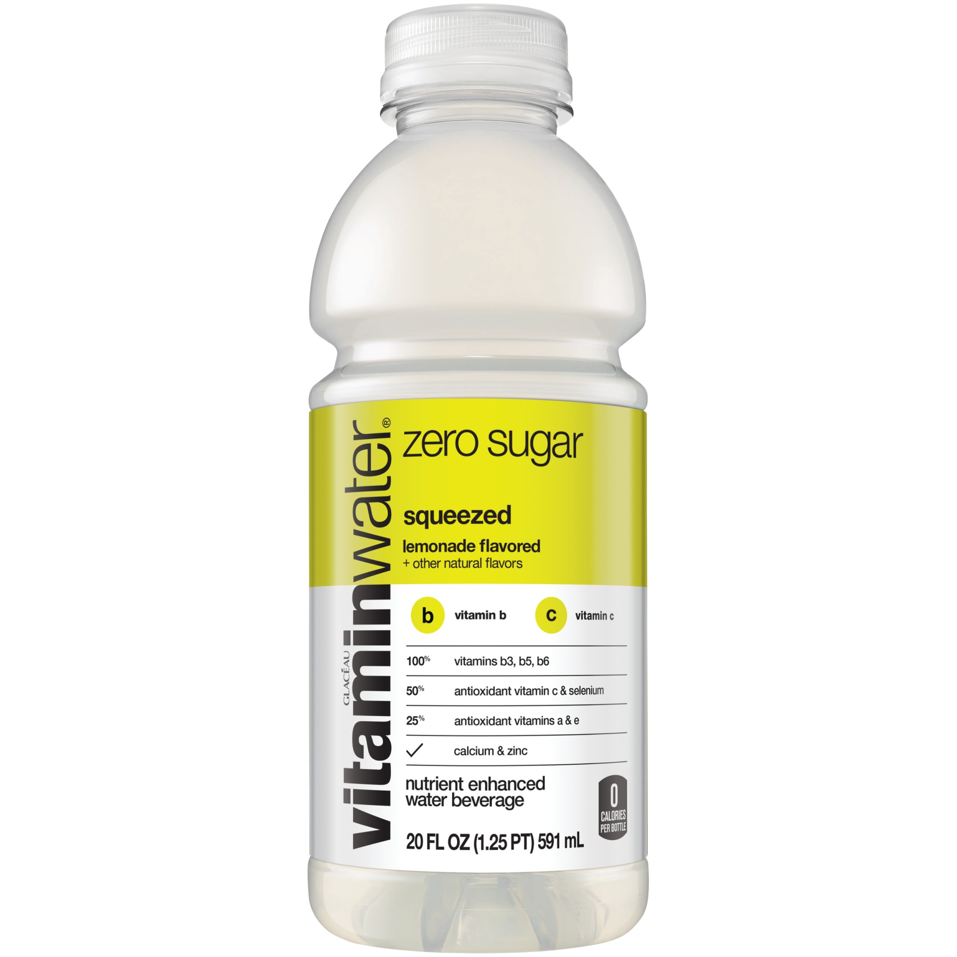 slide 2 of 11, vitaminwater zero sugar squeezed, electrolyte enhanced water w/ vitamins, lemonade drink, 20 oz
