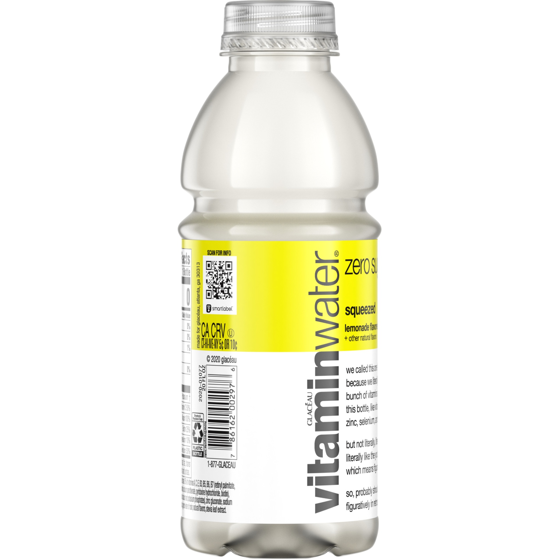 vitaminwater zero sugar squeezed, electrolyte enhanced water w