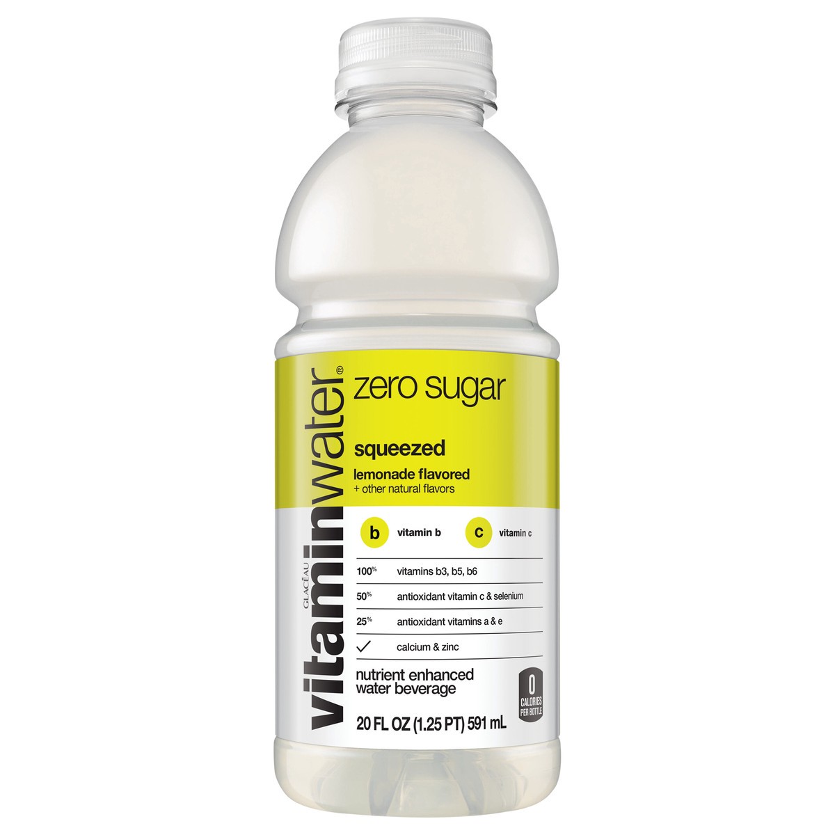 slide 1 of 5, vitaminwater zero sugar squeezed Bottle, 20 fl oz, 20 fl oz