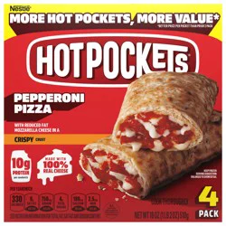 Hot Pockets Pepperoni Pizza, Pizza Pocket, Pizza Snack, Air Fryer Frozen Sandwiches 4PK