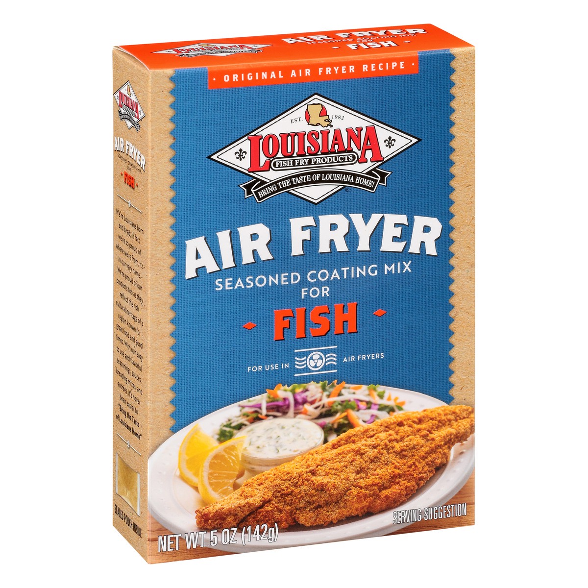 slide 2 of 9, Louisiana Fish Fry Products Air Fryer Crispy Fish Seasoned Coating Mix 5 oz, 5 oz