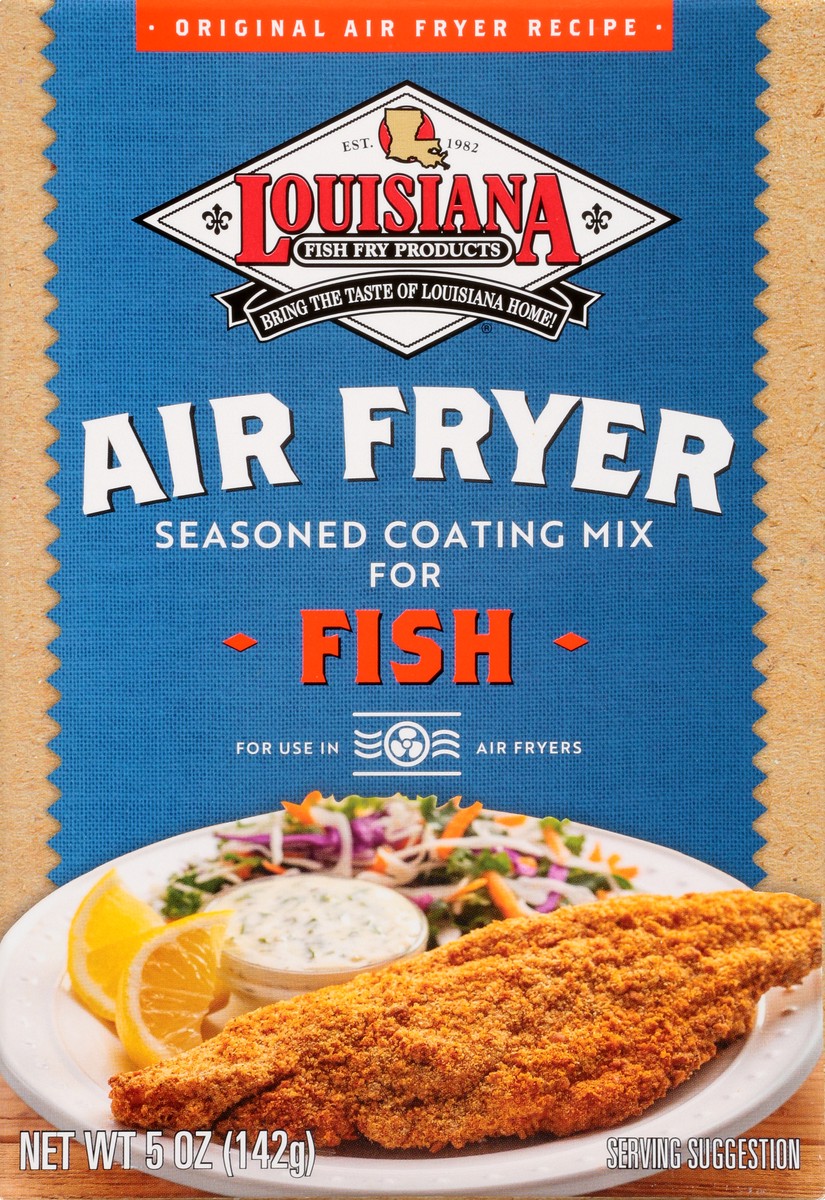 slide 6 of 9, Louisiana Fish Fry Products Air Fryer Crispy Fish Seasoned Coating Mix 5 oz, 5 oz