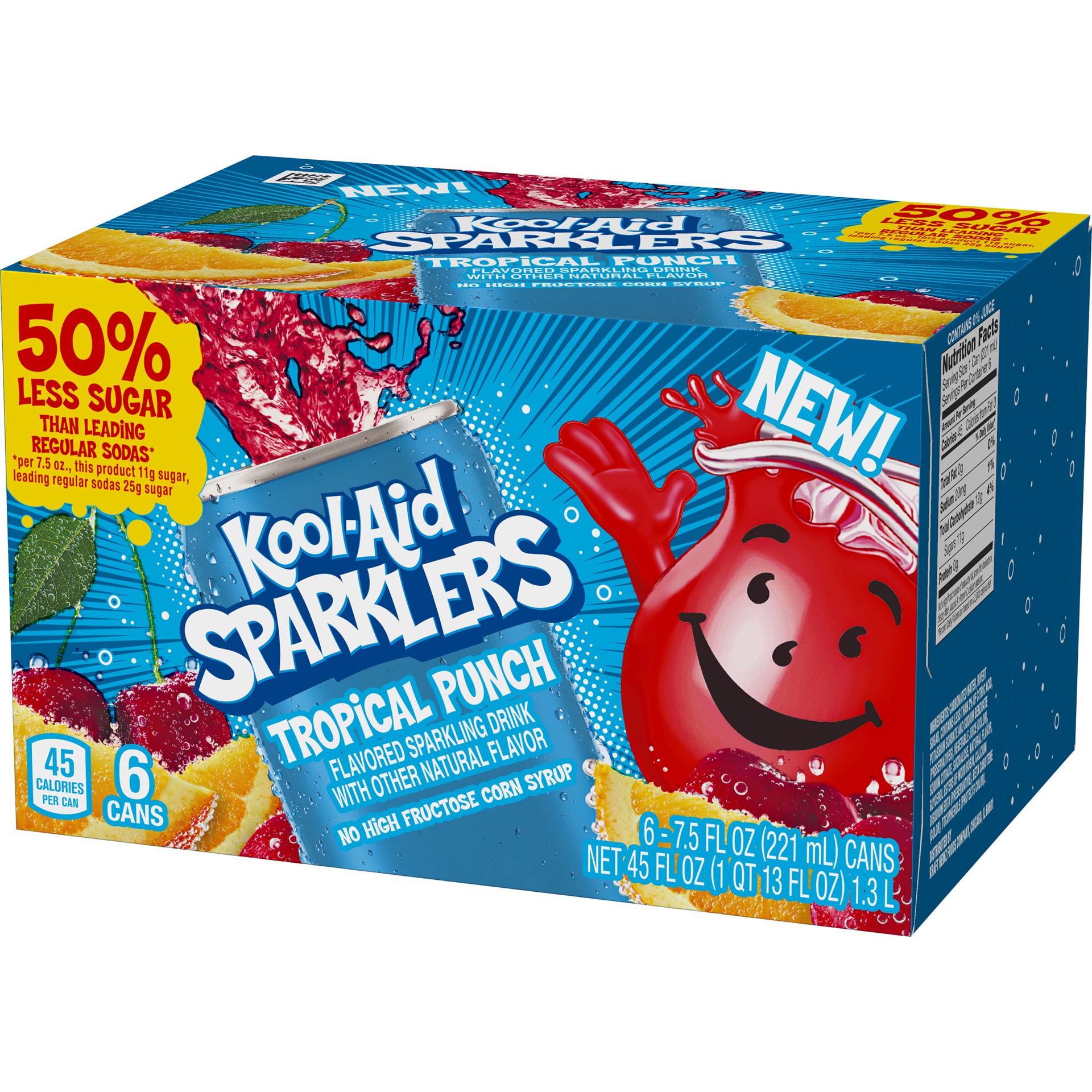 slide 4 of 9, Kool-Aid Sparklers Tropical Punch Flavored Sparkling Drink - 6 ct; 7.5 fl oz, 6 ct; 7.5 fl oz