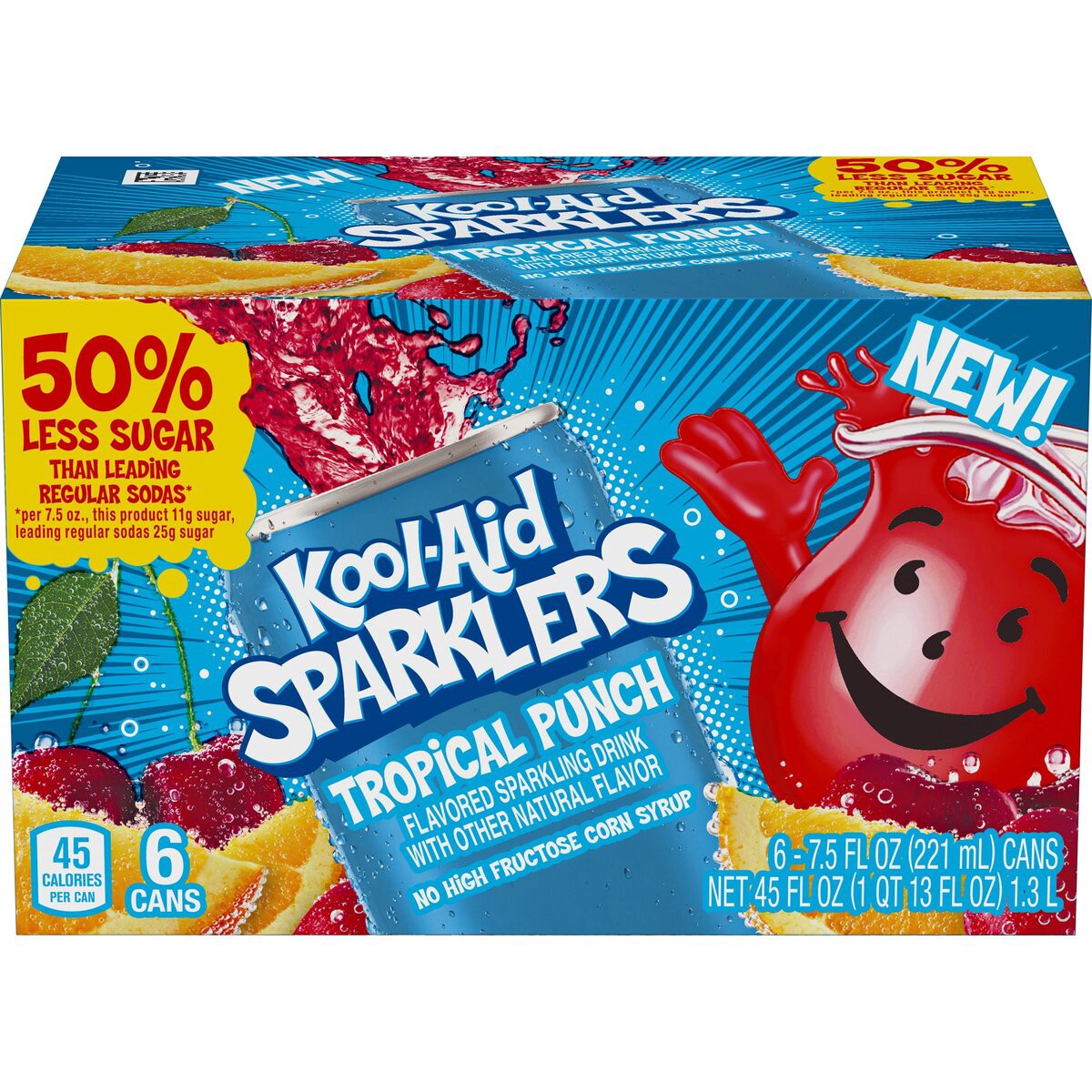 slide 1 of 9, Kool-Aid Sparklers Tropical Punch Flavored Sparkling Drink - 6 ct; 7.5 fl oz, 6 ct; 7.5 fl oz