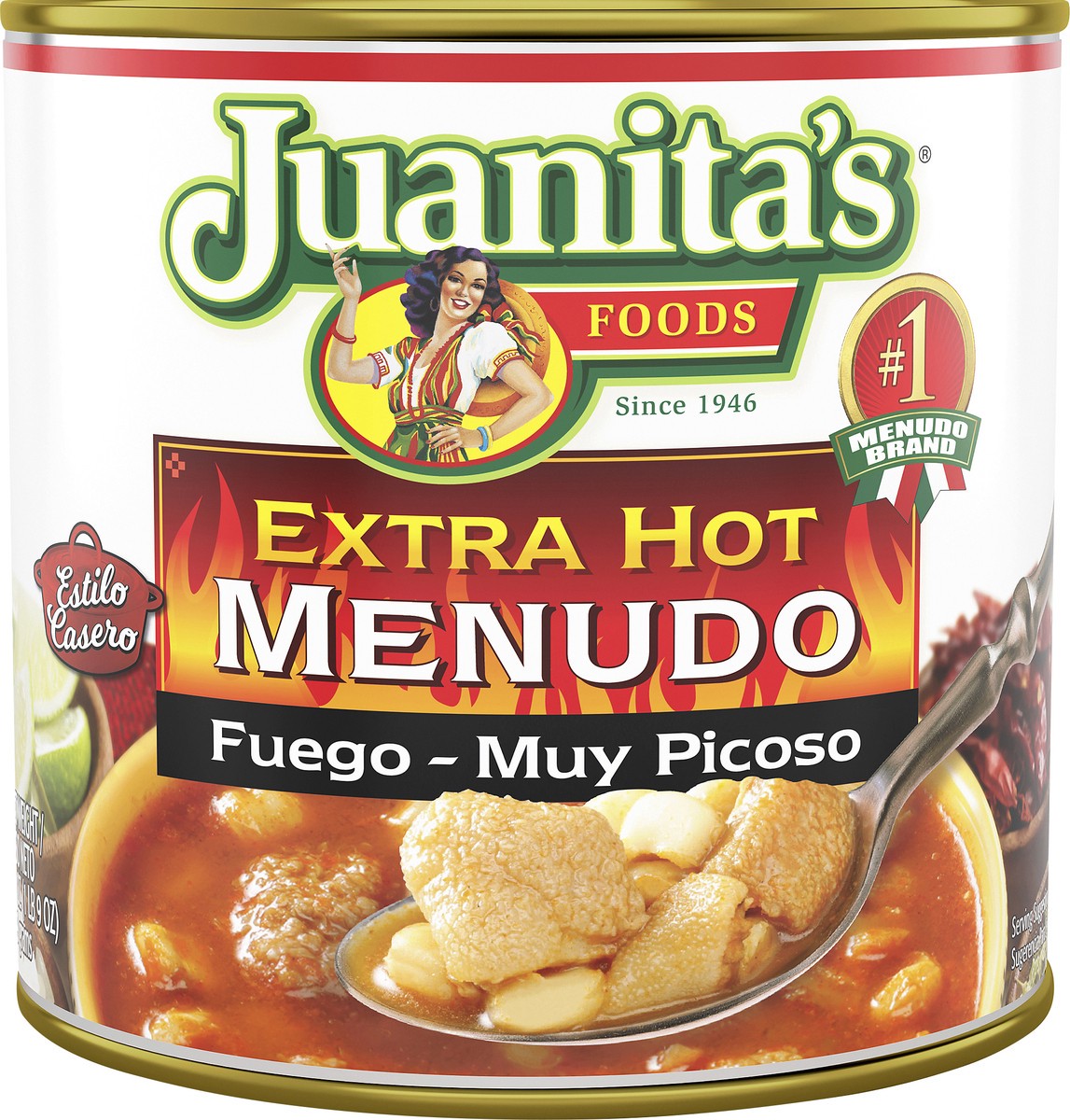 slide 2 of 4, Juanita's Extra Hot Menudo, 25 oz Can, 25 oz