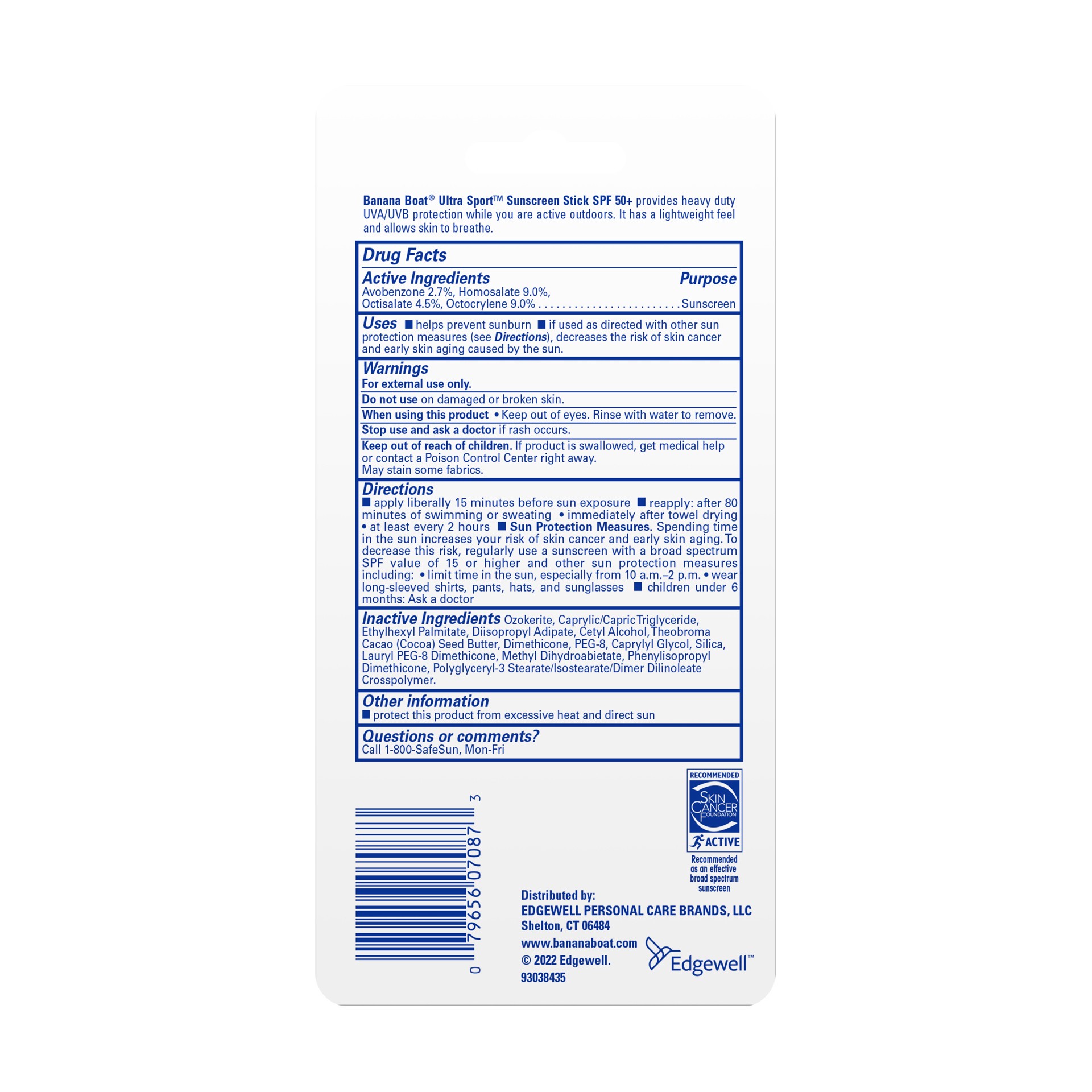 slide 5 of 8, Banana Boat Sport Ultra Broad Spectrum SPF50+ Sunscreen Stick 1.5 oz, 1 ct