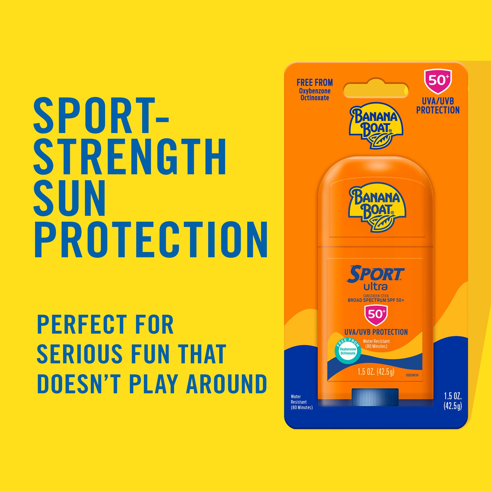slide 4 of 8, Banana Boat Sport Ultra Broad Spectrum SPF50+ Sunscreen Stick 1.5 oz, 1 ct