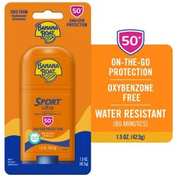 Banana Boat Sport Ultra Broad Spectrum SPF50+ Sunscreen Stick 1.5 oz