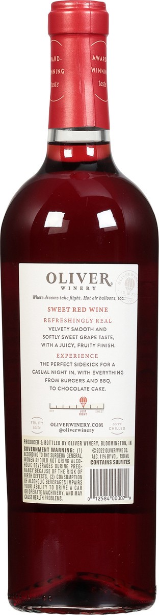 slide 2 of 9, Oliver Winery Sweet Red Wine 750 mL, 750 ml