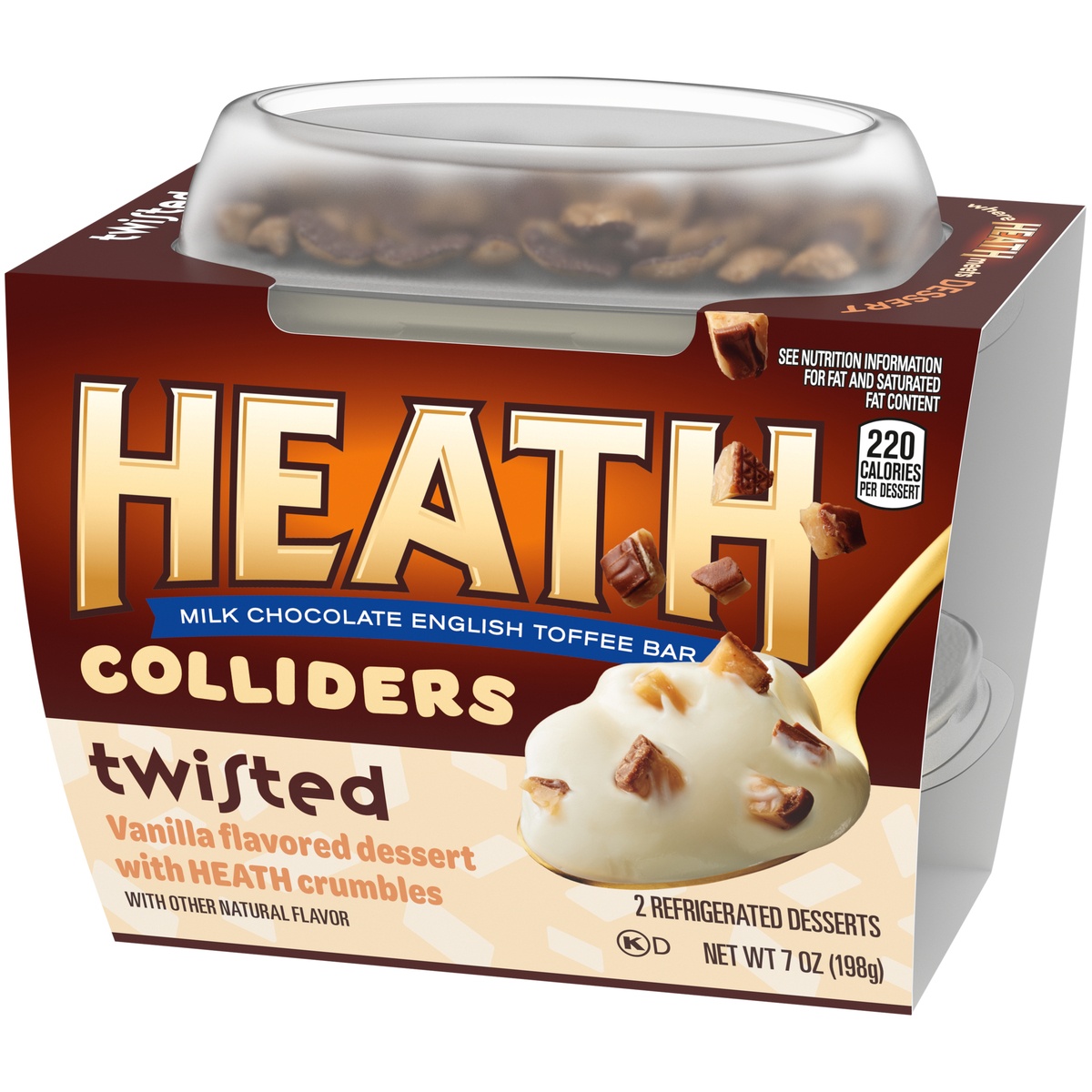 slide 3 of 9, Heath COLLIDERS Twisted HEATH Refrigerated Dessert, 2 ct Pack, 7 oz