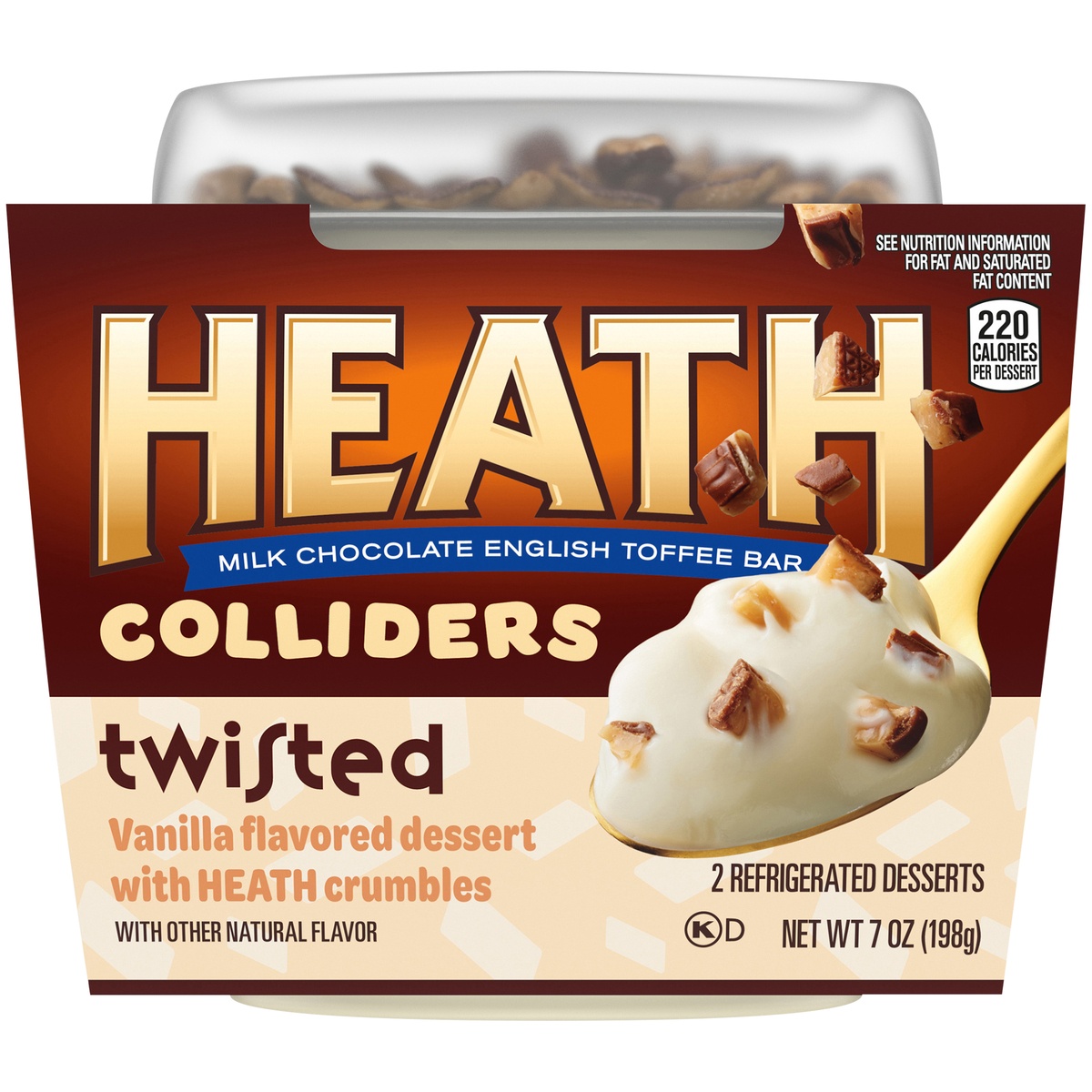 slide 6 of 9, Heath COLLIDERS Twisted HEATH Refrigerated Dessert, 2 ct Pack, 7 oz